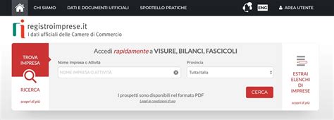 registrazione imprese